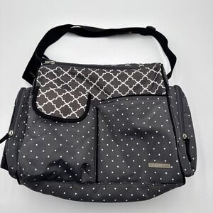 Banana Fish Studio Diaper Bag Easy Clean Gray white Polka Dots crossbody bag